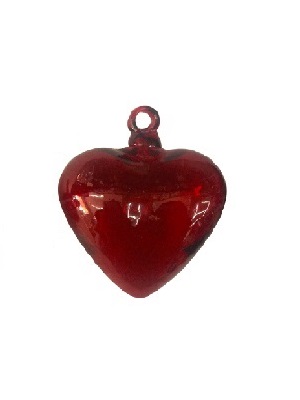 Sale Items / Red 5.1 inch Large Hanging Glass Hearts  / These beautiful hanging hearts will be a great gift for your loved one.